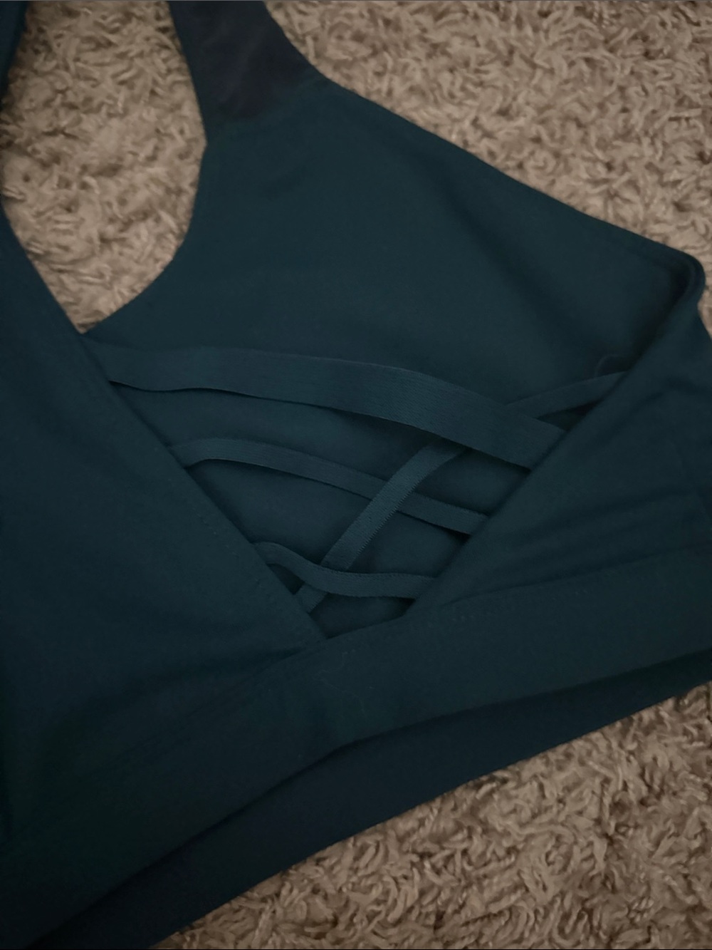 Women’s Racerback Sports Bra in Dark Blue - Picture 3 of 6